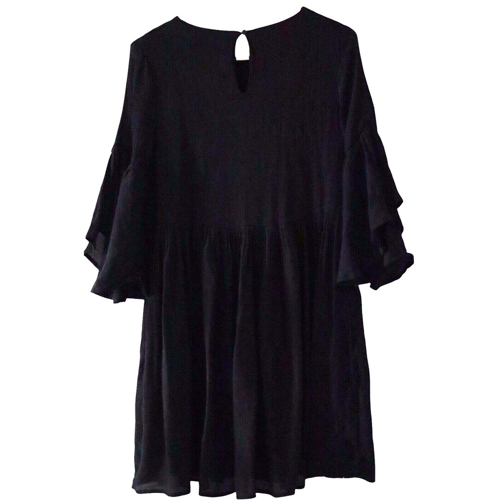Umgee Women's Midi Dress Embroidered Floral Boho Prints Size M Puff Sleeves - Picture 2 of 7